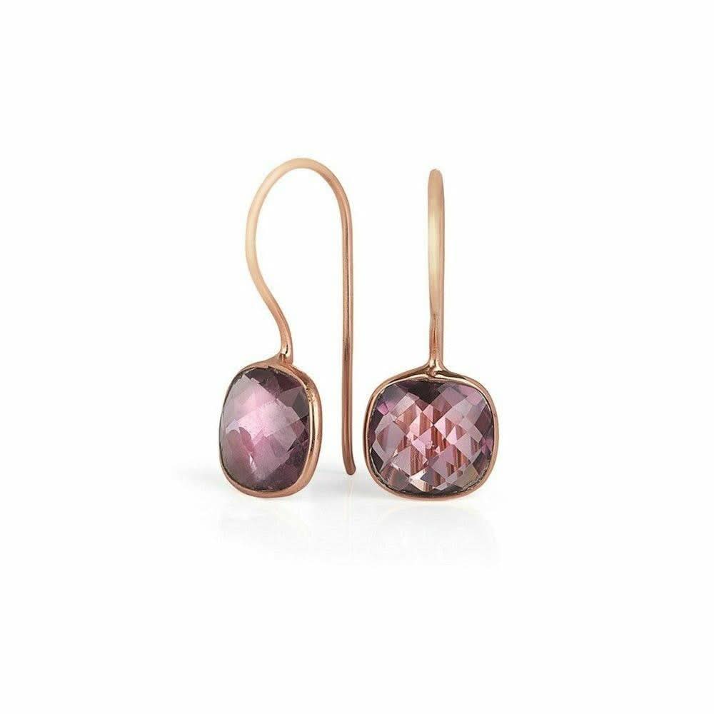 Purple Amethyst Earrings | Rose Gold - Image 4