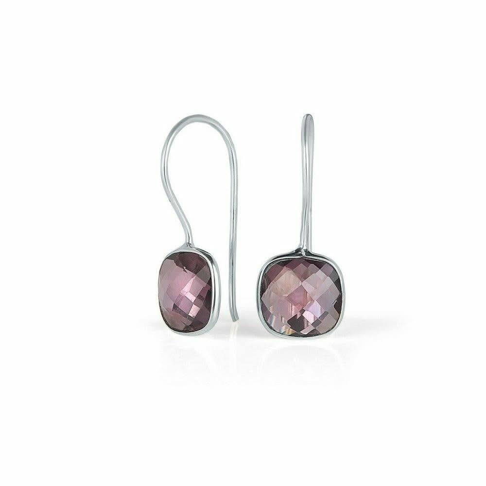 Purple Amethyst Earrings | Silver - Image 3