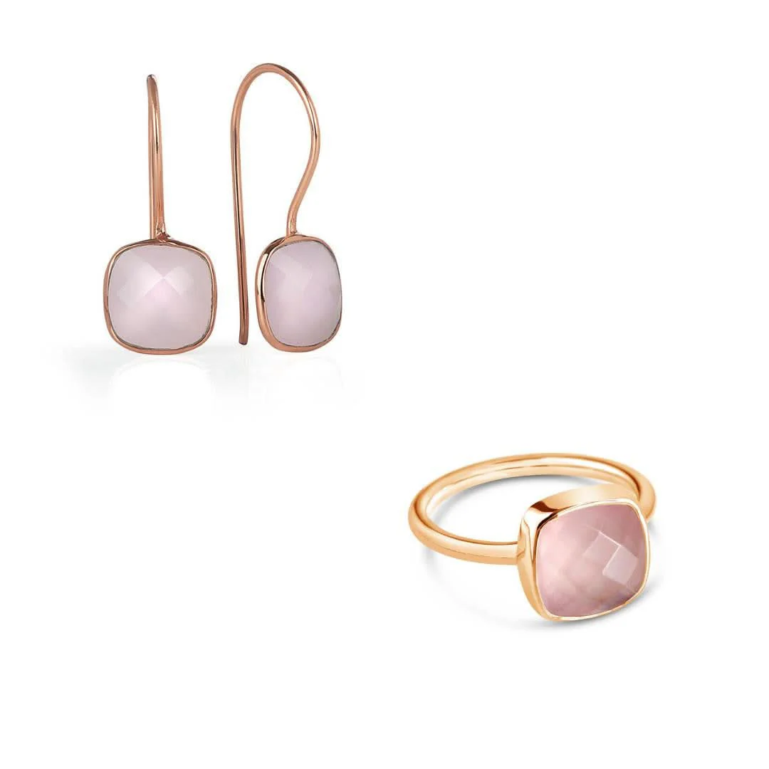 Rose Quartz Cocktail Ring | Rose Gold - Image 3