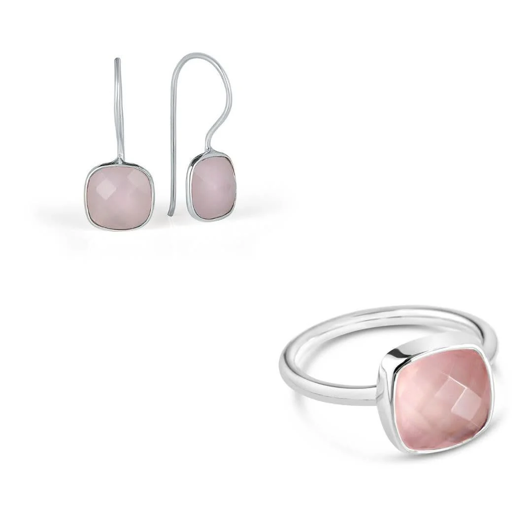 Rose Quartz Cocktail Ring | Silver - Image 3