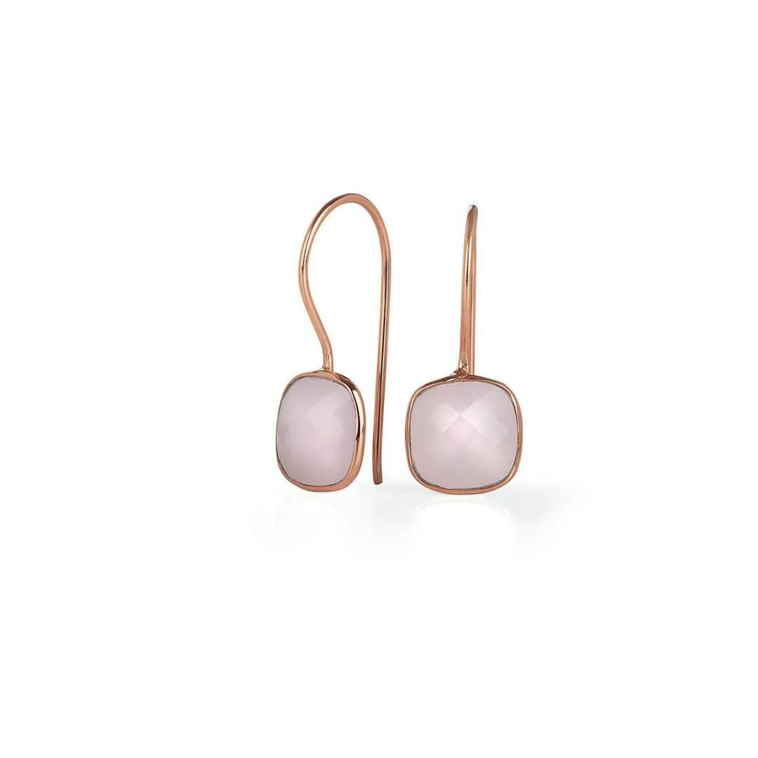 Rose Quartz Earrings | Rose Gold - Image 3