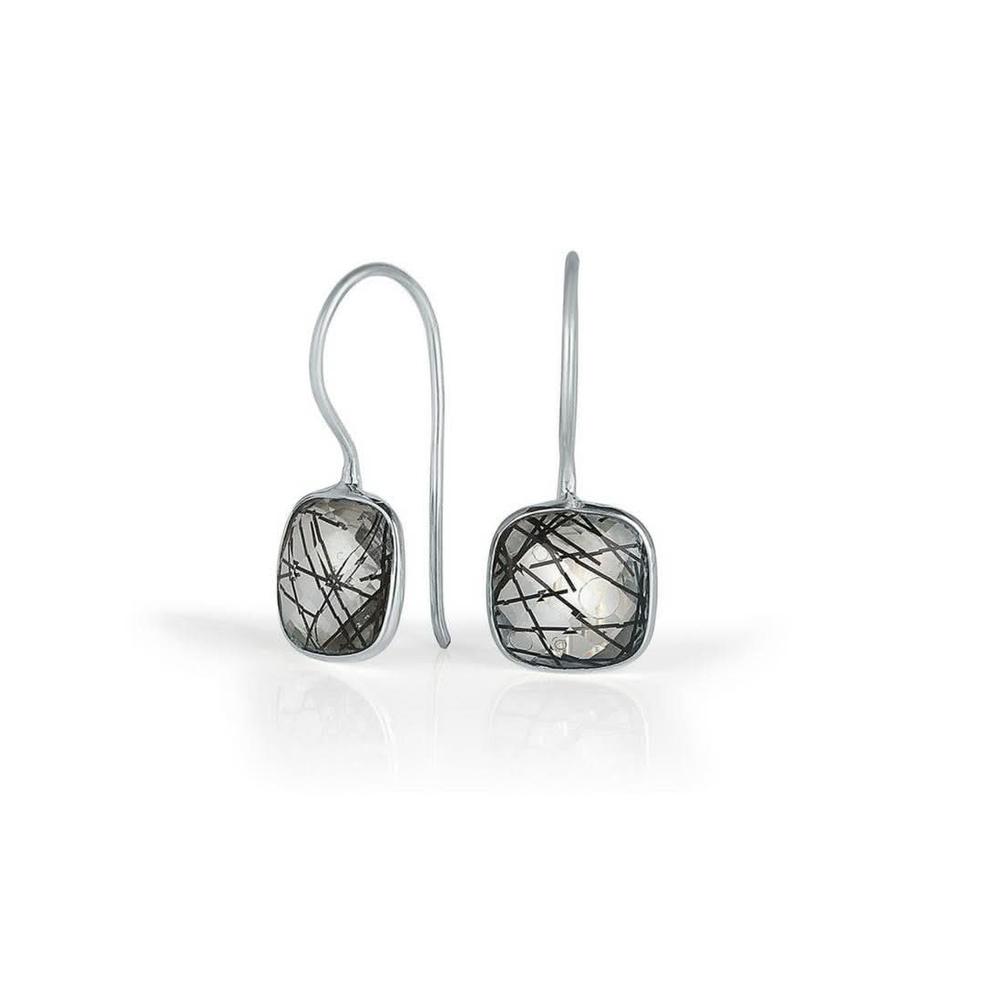 Rutilated Quartz Earrings Silver - Image 3