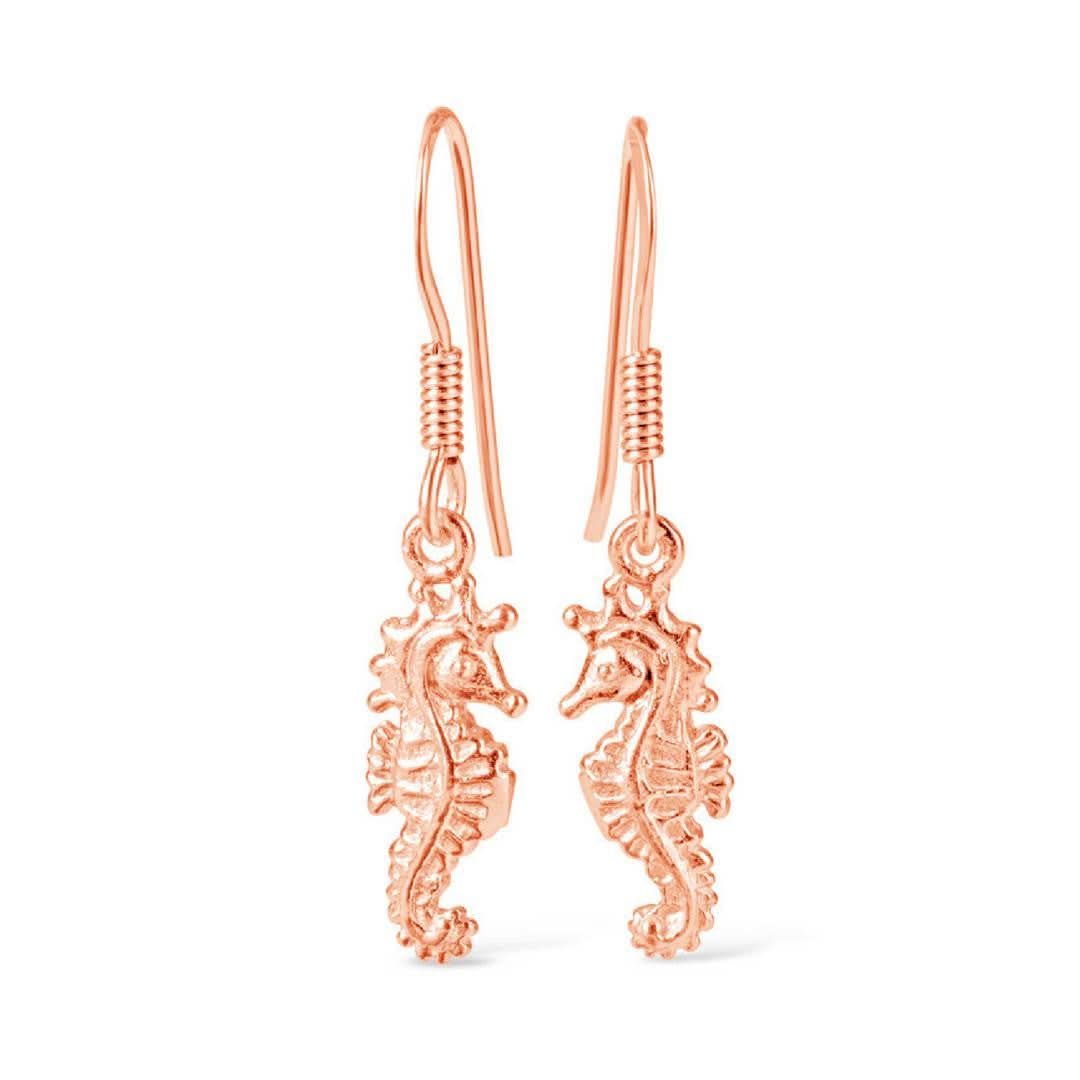 Seahorse Earrings | Rose Gold - Image 3