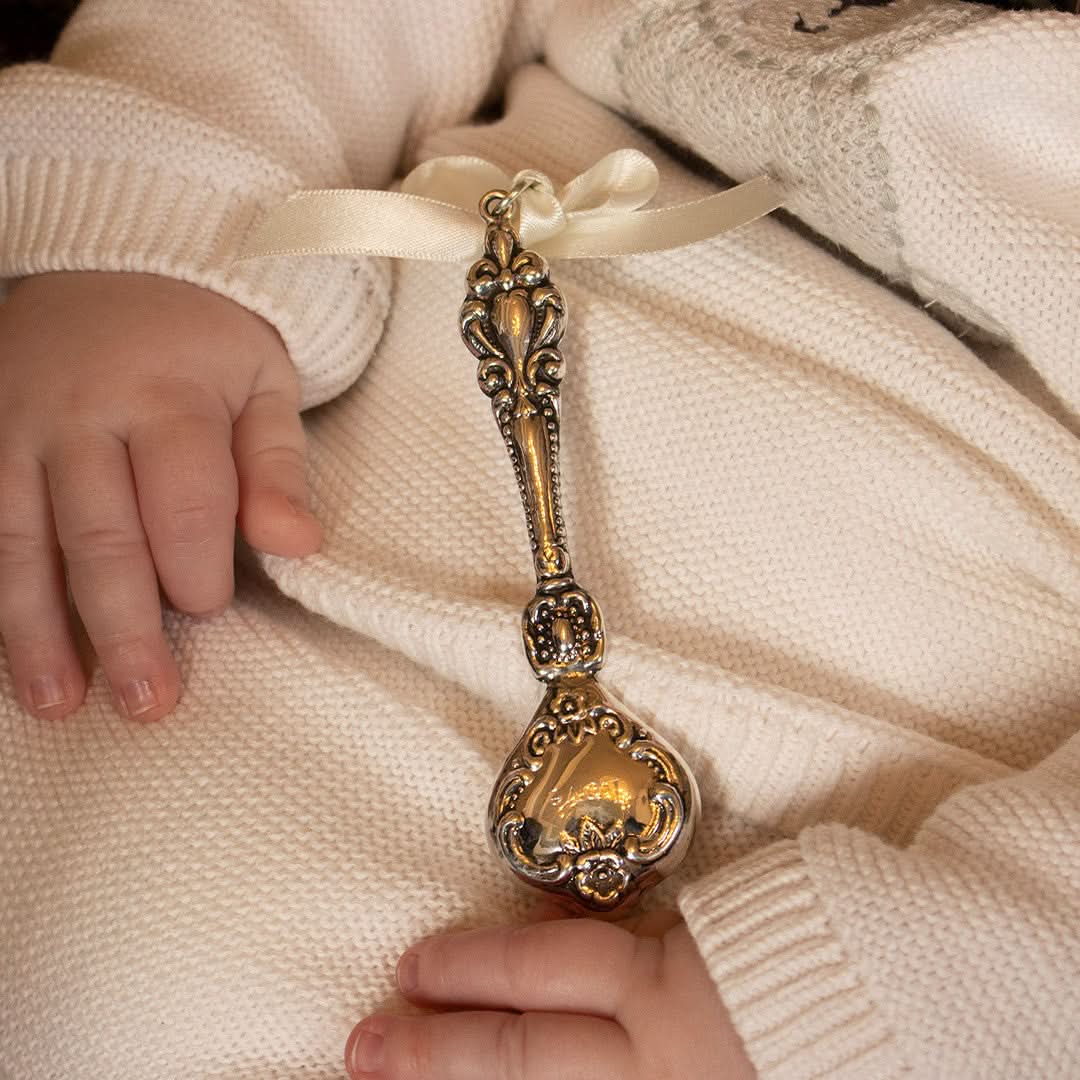 Solid Silver Baby Rattle + Engraving - Image 5
