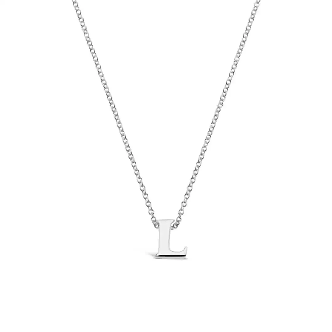 Silver Initial Necklace - A to Z - Image 25