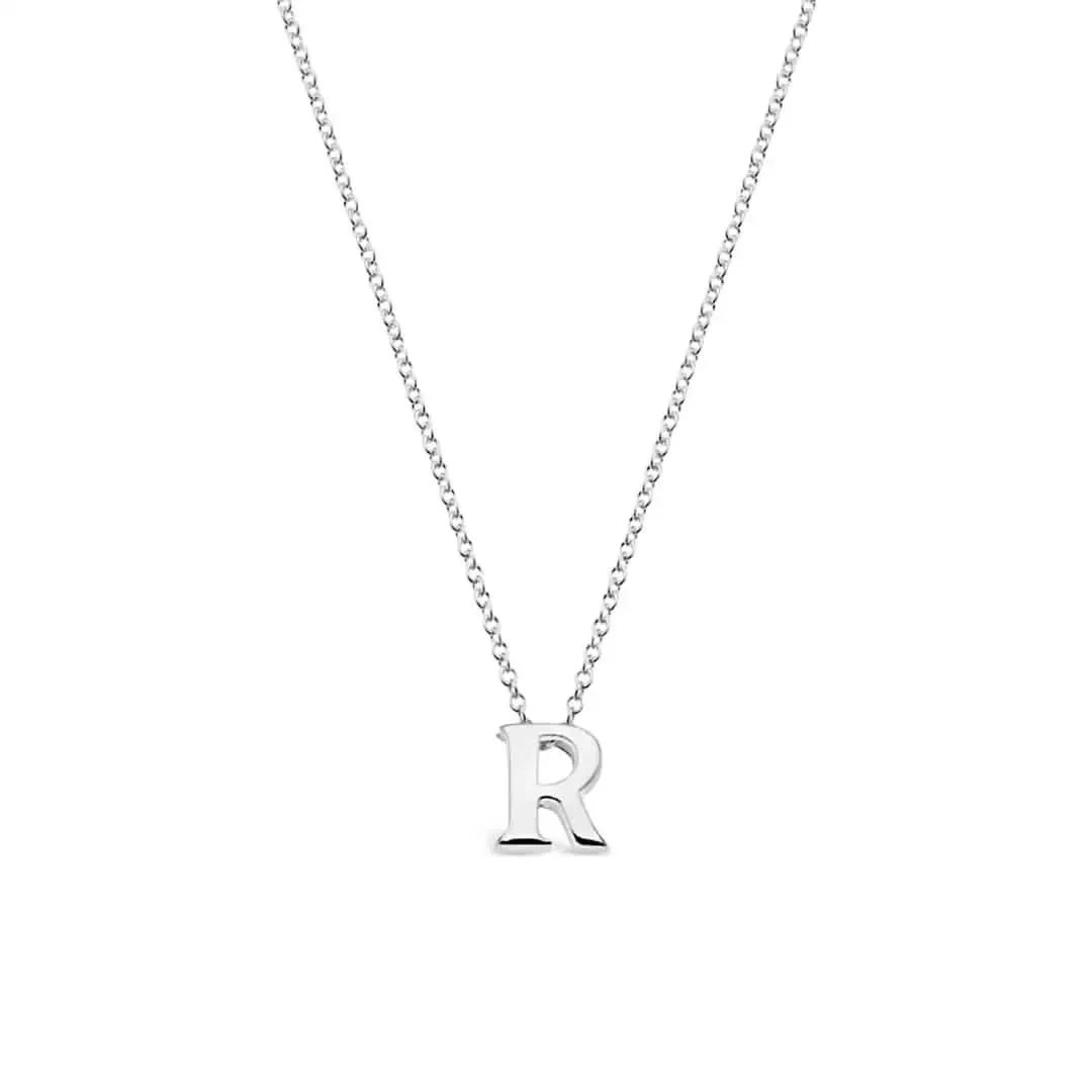 Silver Initial Necklace - A to Z - Image 31