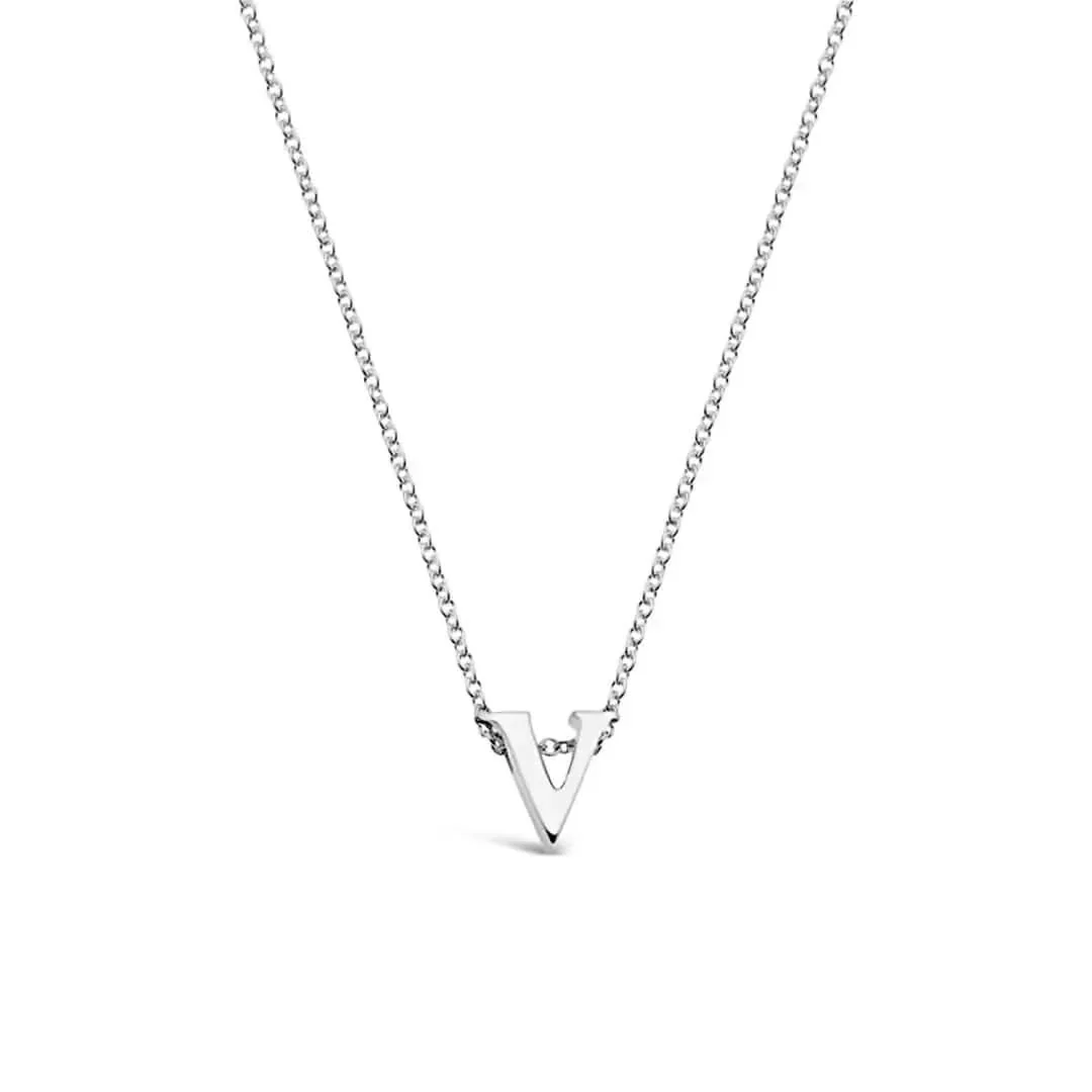 Silver Initial Necklace - A to Z - Image 35
