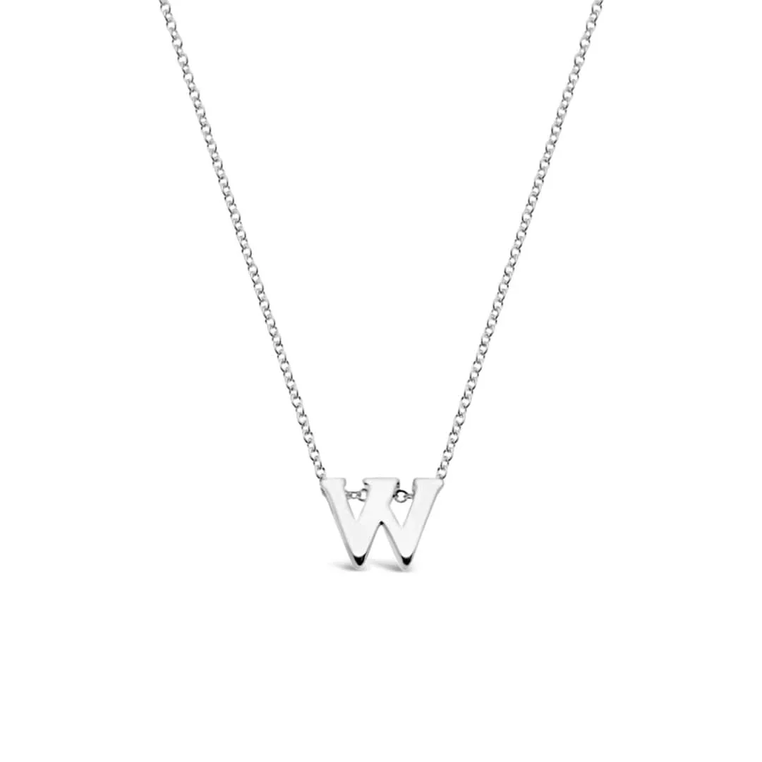 Silver Initial Necklace - A to Z - Image 36