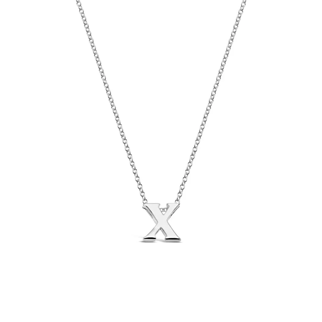 Silver Initial Necklace - A to Z - Image 37