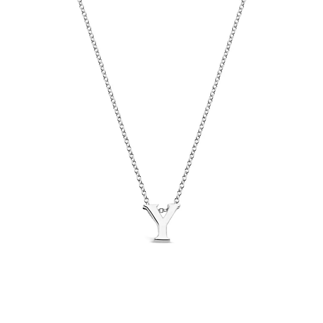 Silver Initial Necklace - A to Z - Image 38