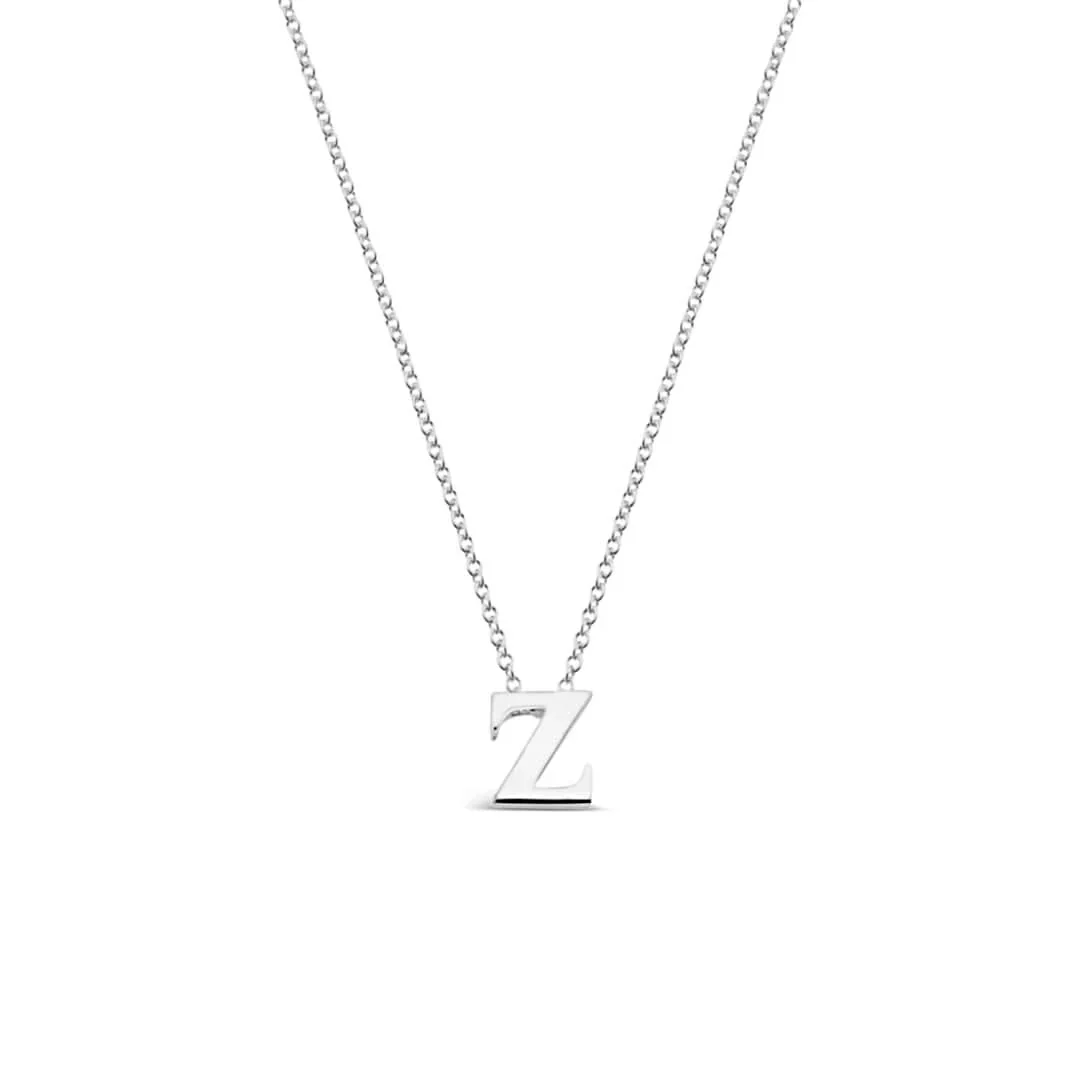 Silver Initial Necklace - A to Z - Image 39