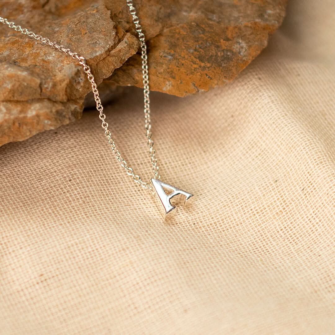 Silver Initial Necklace - A to Z - Image 6