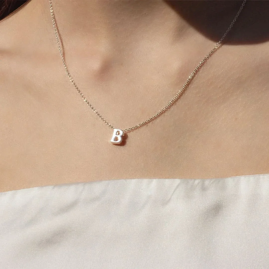 Silver Initial Necklace - A to Z - Image 7