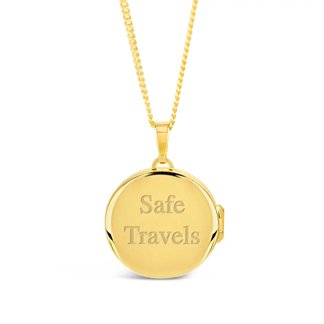 Men's St Christopher Locket Necklace Gold & Silver + Photos - Image 5