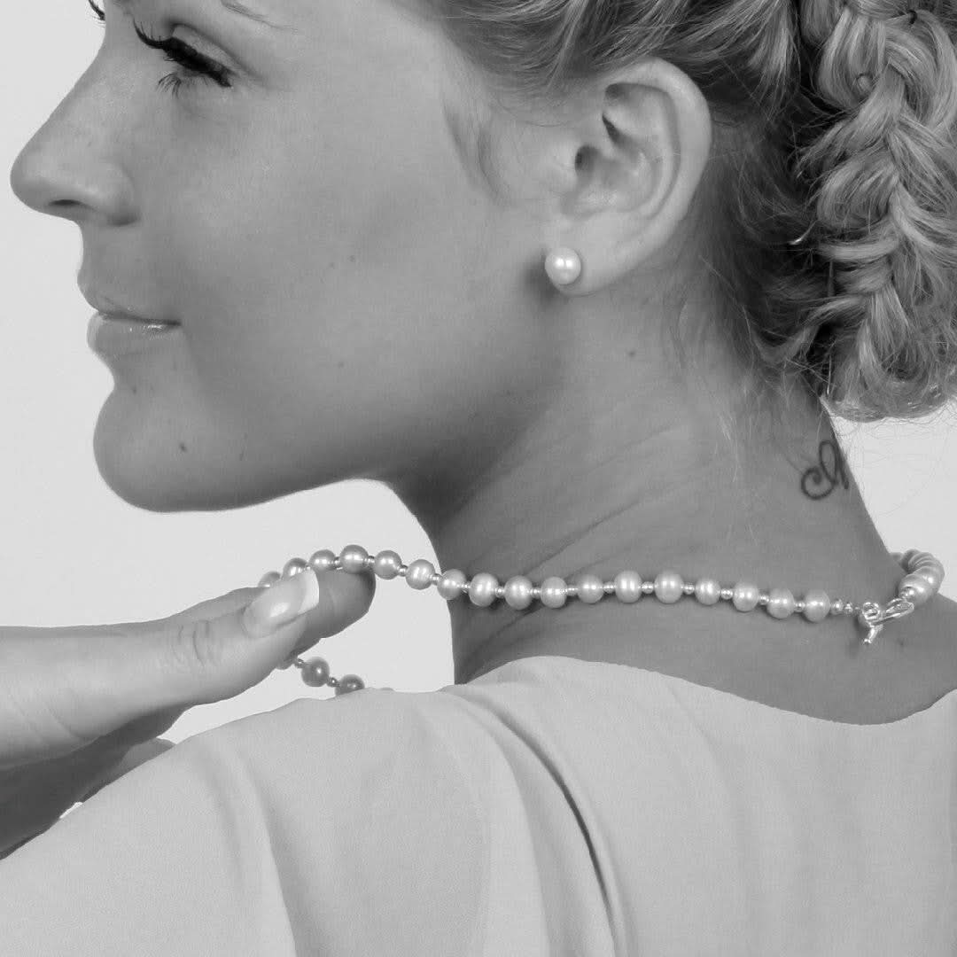 Sterling Pearl Necklace | Champagne - Image 3