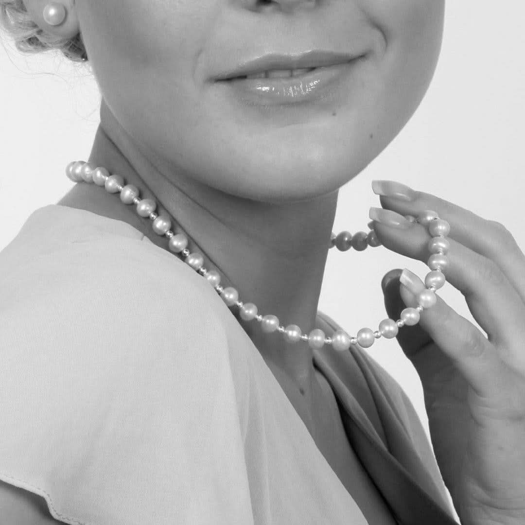 Sterling Pearl Necklace | Champagne - Image 5