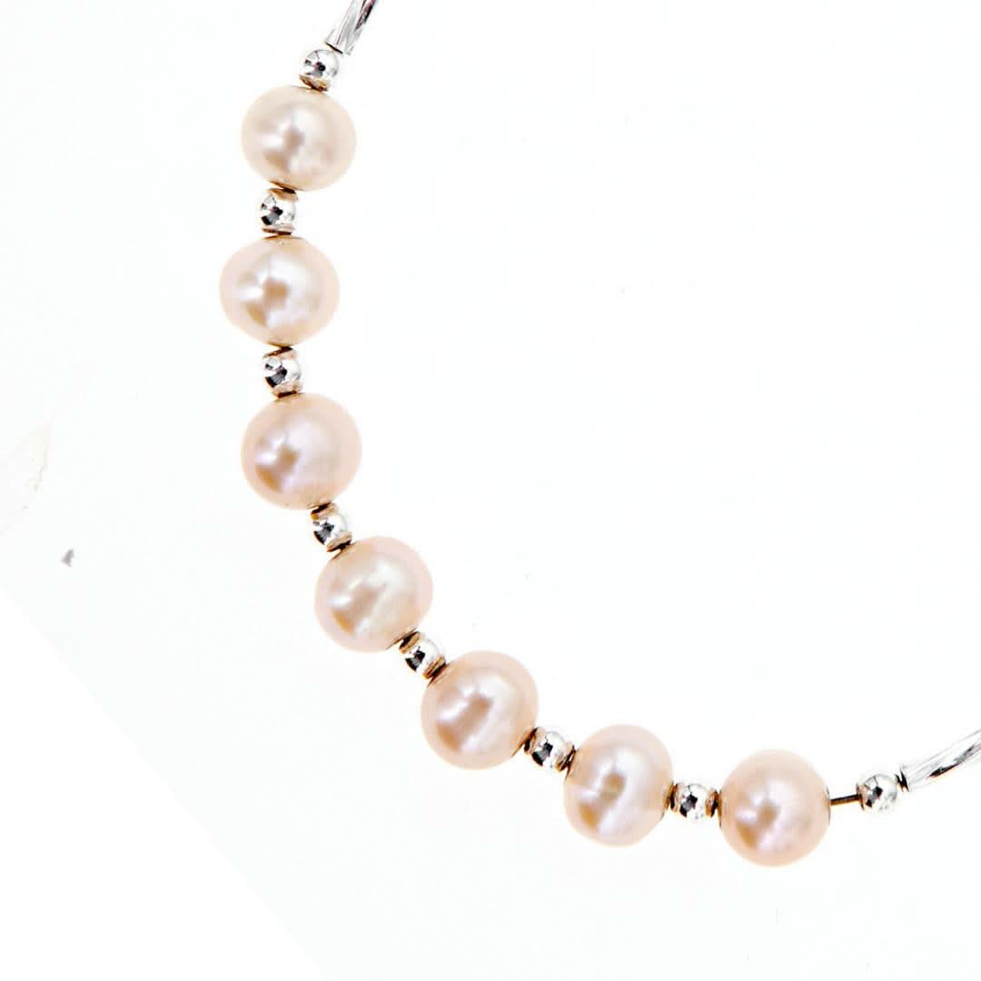 Twist Pearl Bracelet Champagne - Image 3