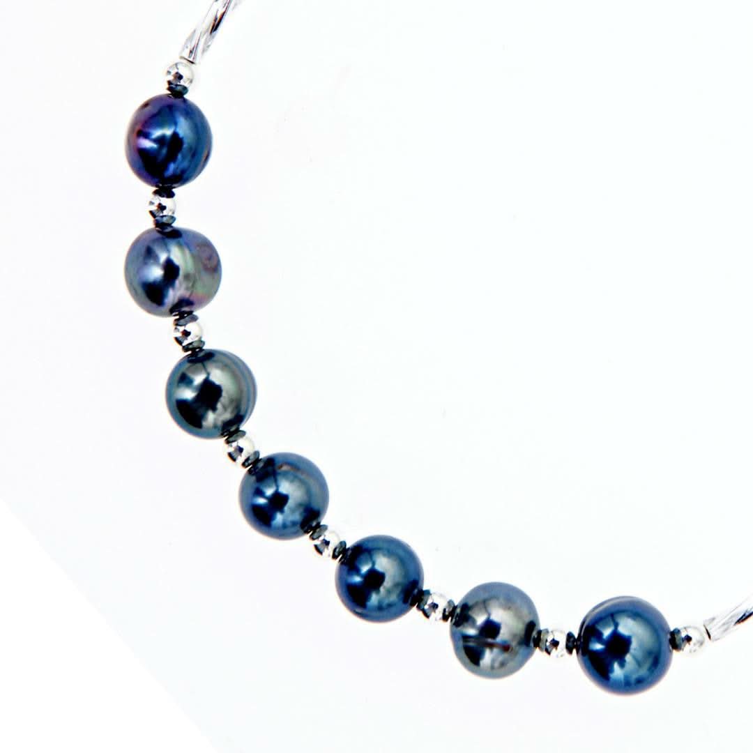 Twist Pearl Bracelet Midnight - Image 3