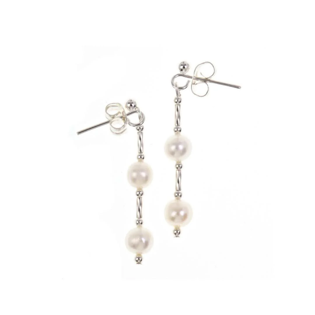 Twist Pearl Earrings Ivory - Image 3